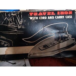 Vintage Dan Dee Imports N.Y.C‎ Travel Iron W/ Cord and Carry Case  made in Japan